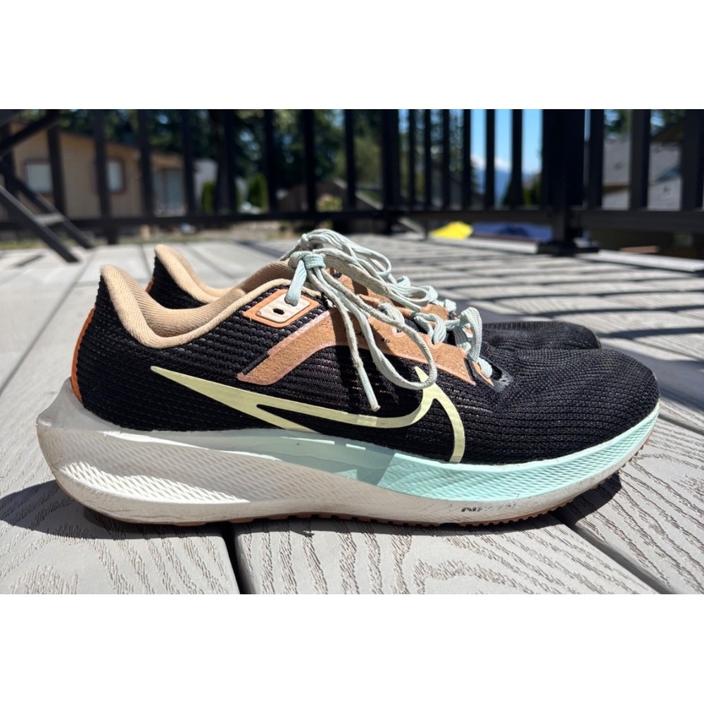 Nike Air Zoom Pegasus 40 Black Citron Tint Sail FQ6852-081 Men's Size 8 Running